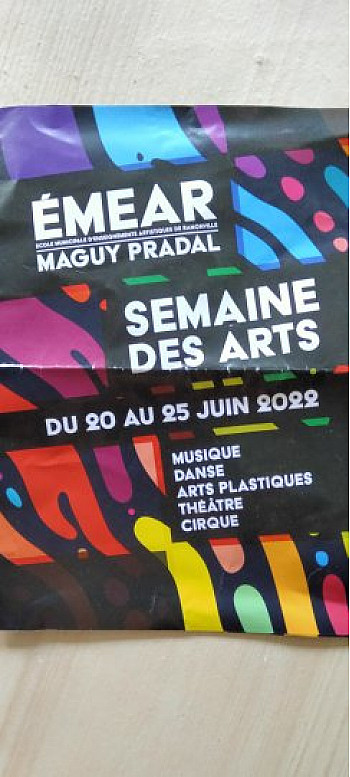 FESTIVAL EMEAR SEMAINE des ARTS. Du 20 au 25 JUIN 2022. Ecole de Musique MAGUY PRADAL. RAMONVILLE.